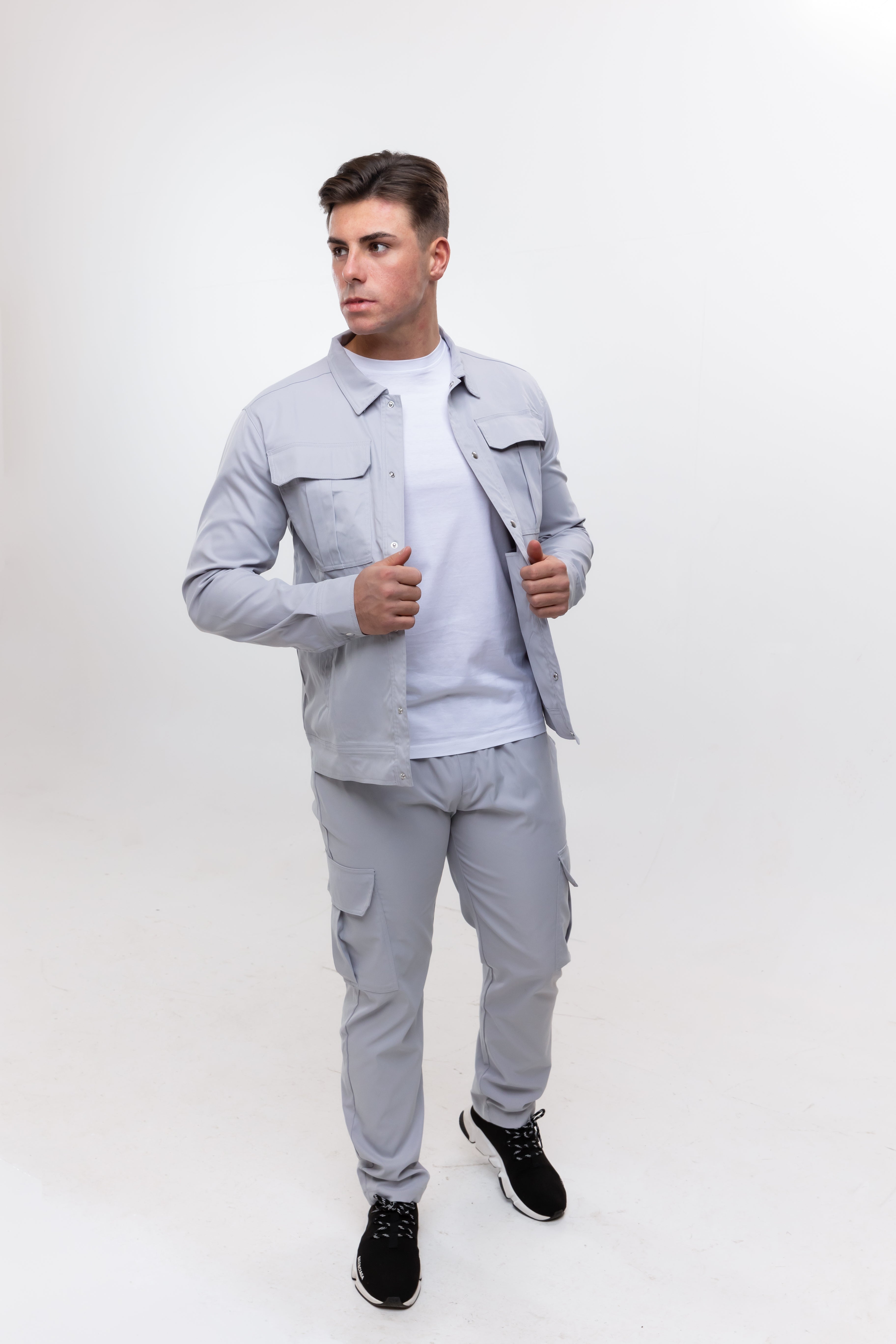 Grey cargo jacket