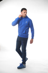 “A” EMBROIDERY BLUE HOODIE