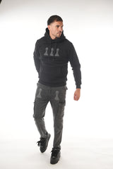 TRI PAWN HOODIE BLACK/BLACK PAWNS in