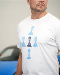 Five Pawn Tee - 4 Blue 1 Navy