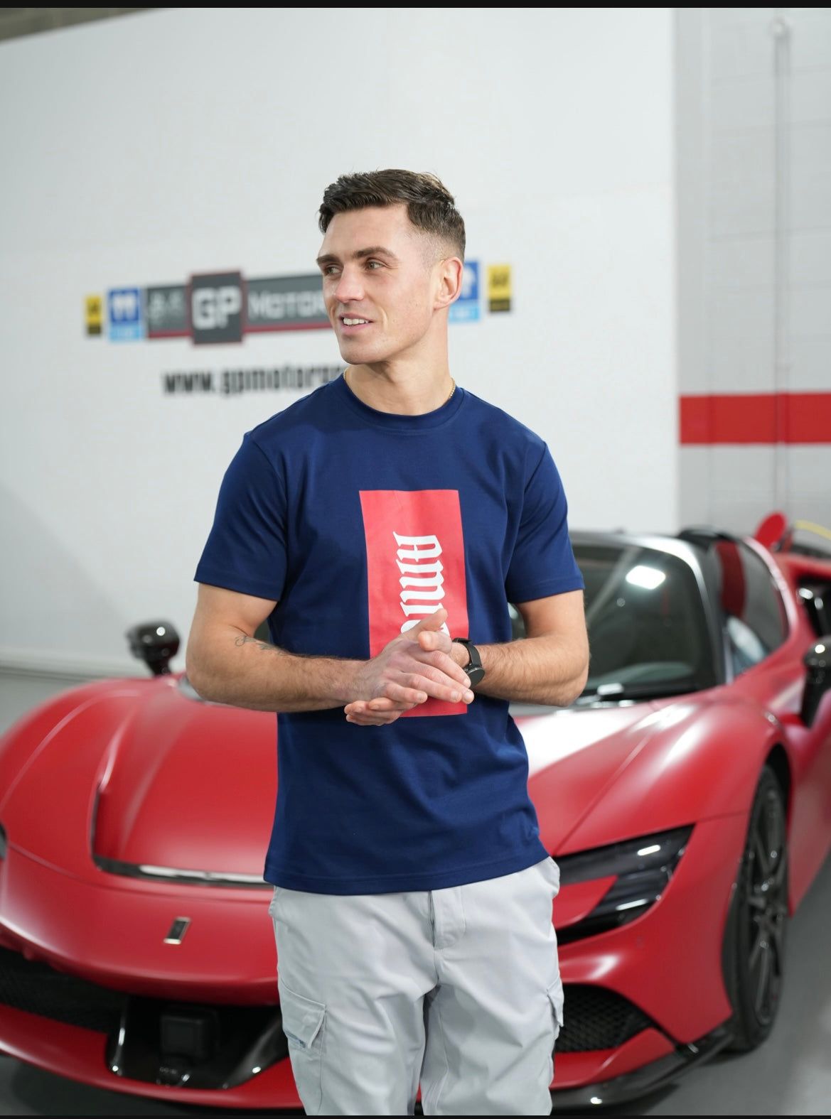 Amico red Tee navy