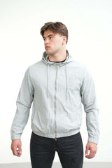 Men's Amico Skull Badge Windbreaker Grey