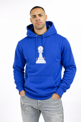 Single Pawn Hoodie Royal Blue - White Pawn