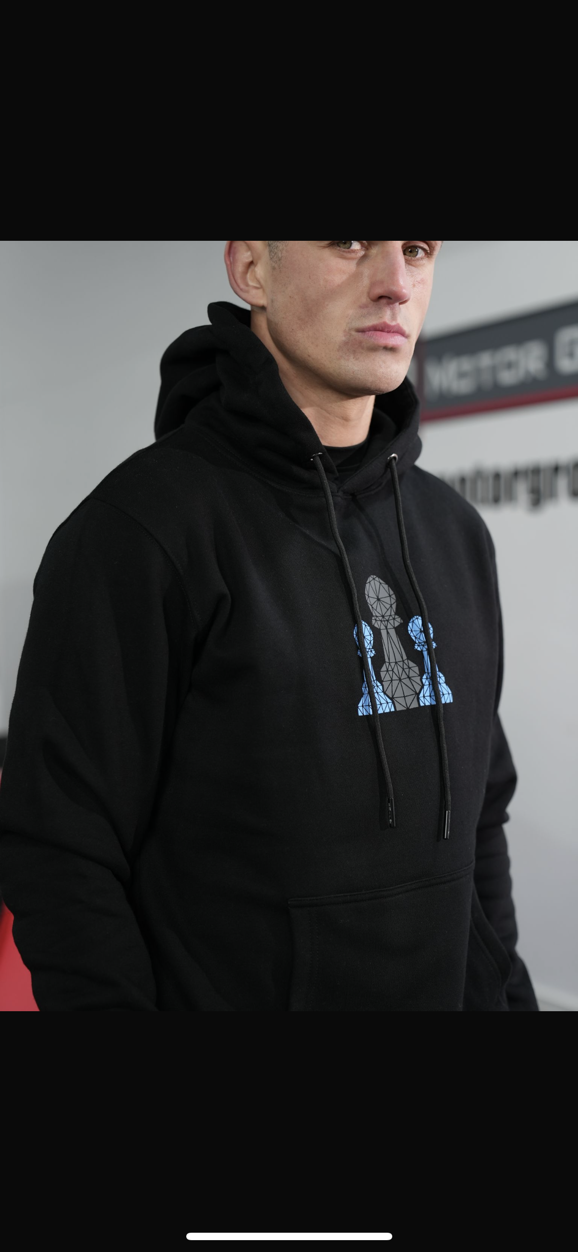 Men's New Tri Pawn Hoodie Blue Black Blue