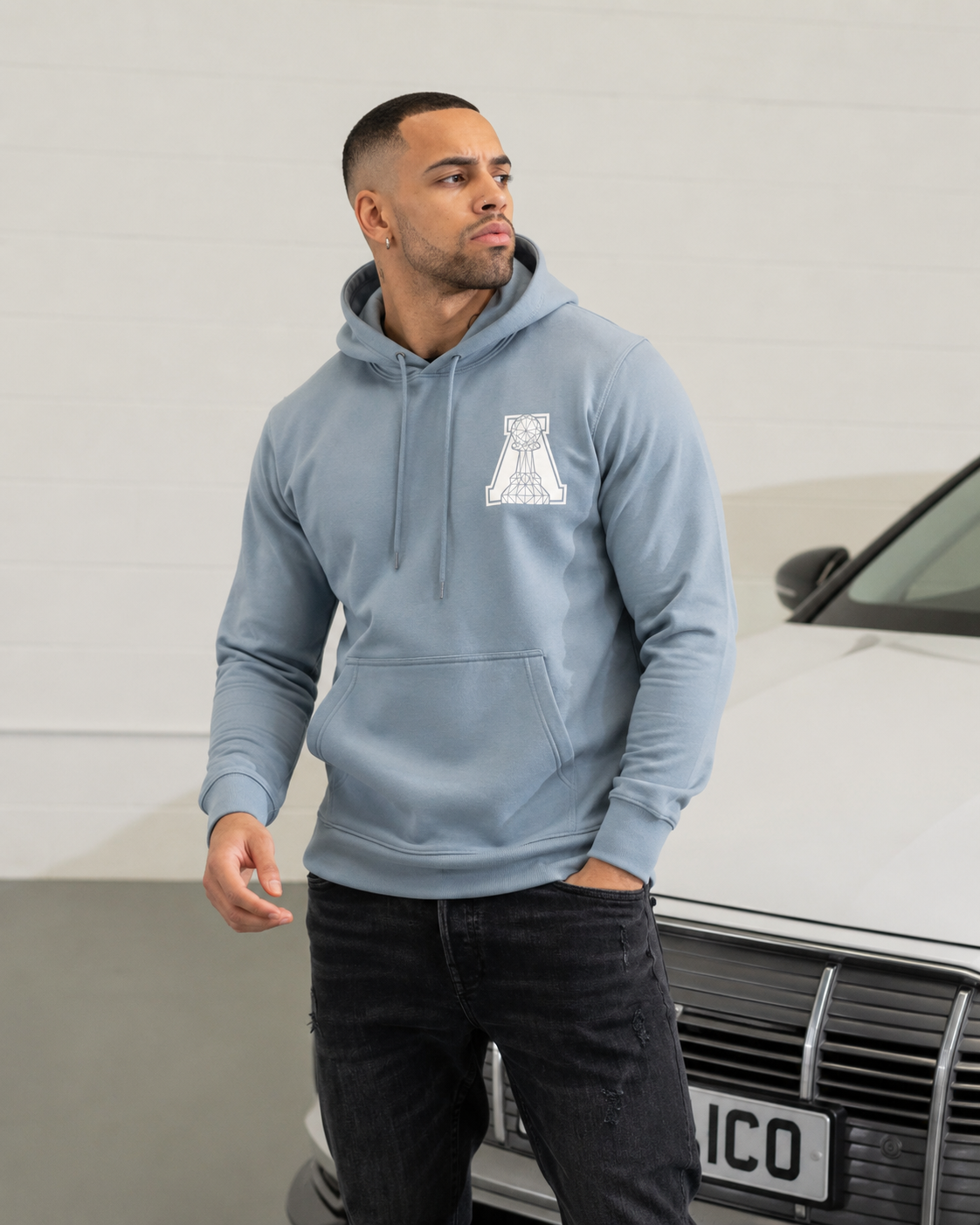 Baby Blue A Pawn Hoodie