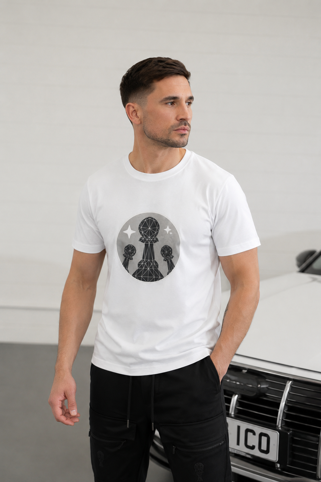 Men's White Pawn Star Tee