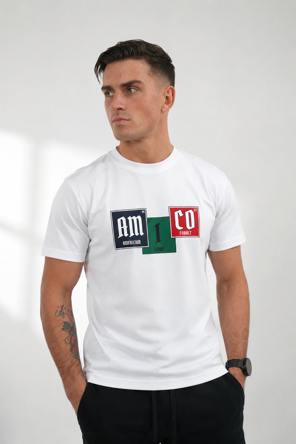 Men's White AMICO Elements Tee