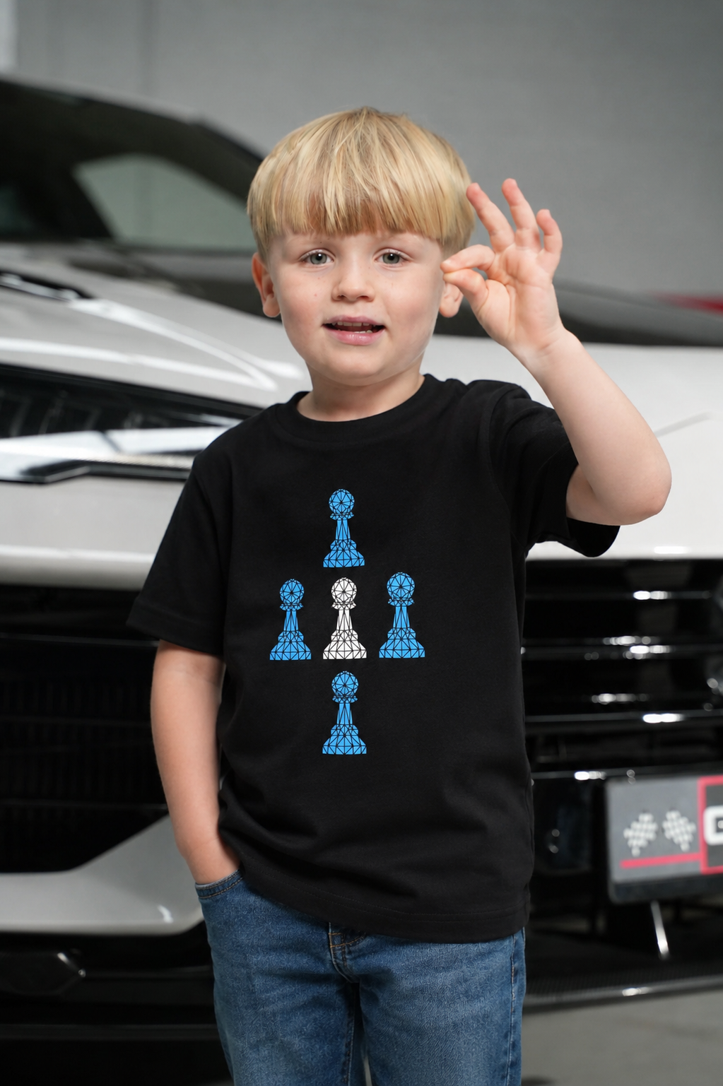 Amico Jr Black Cross Pawn Tee
