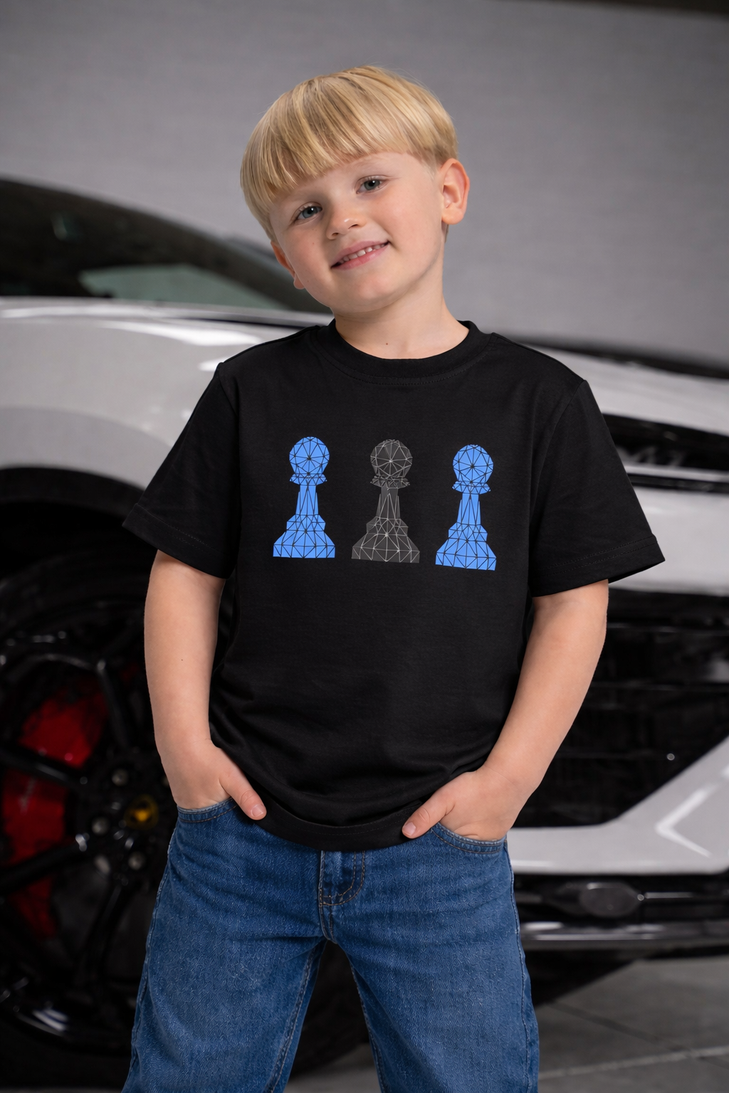Amico Jr Tri Pawn Black Tee