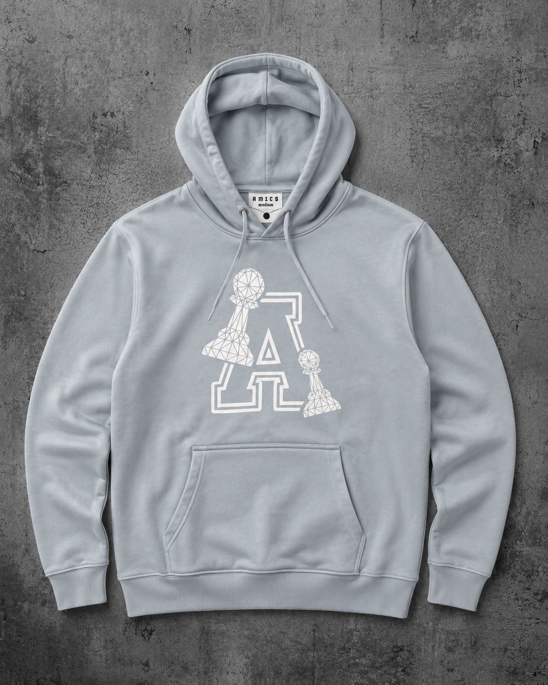 Baby Blue A Hoodie with Pawns
