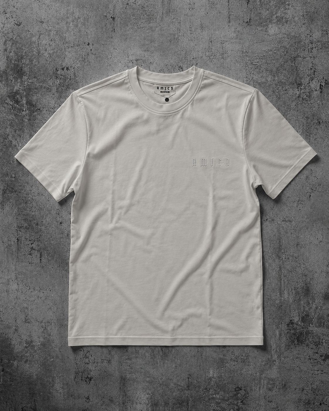 Men's Grey Amico Text Tee