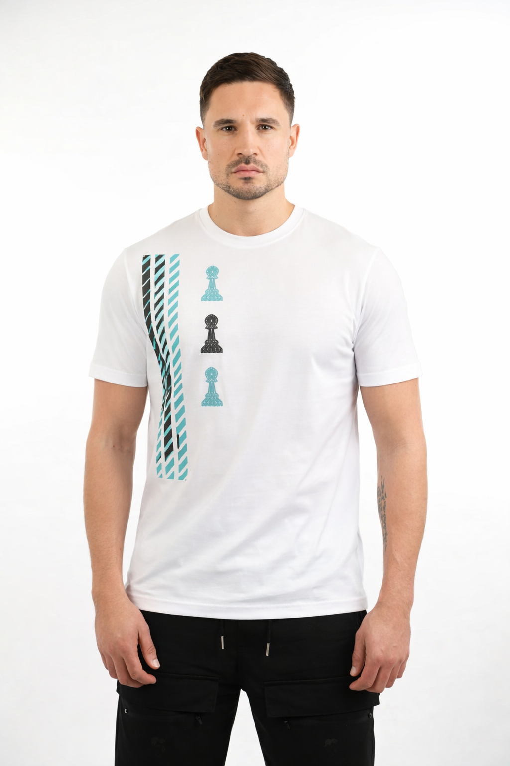 Amico White Tri Pawn Tyre Mark Tee