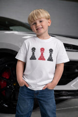 Amico Jr Tri Pawn White Tee