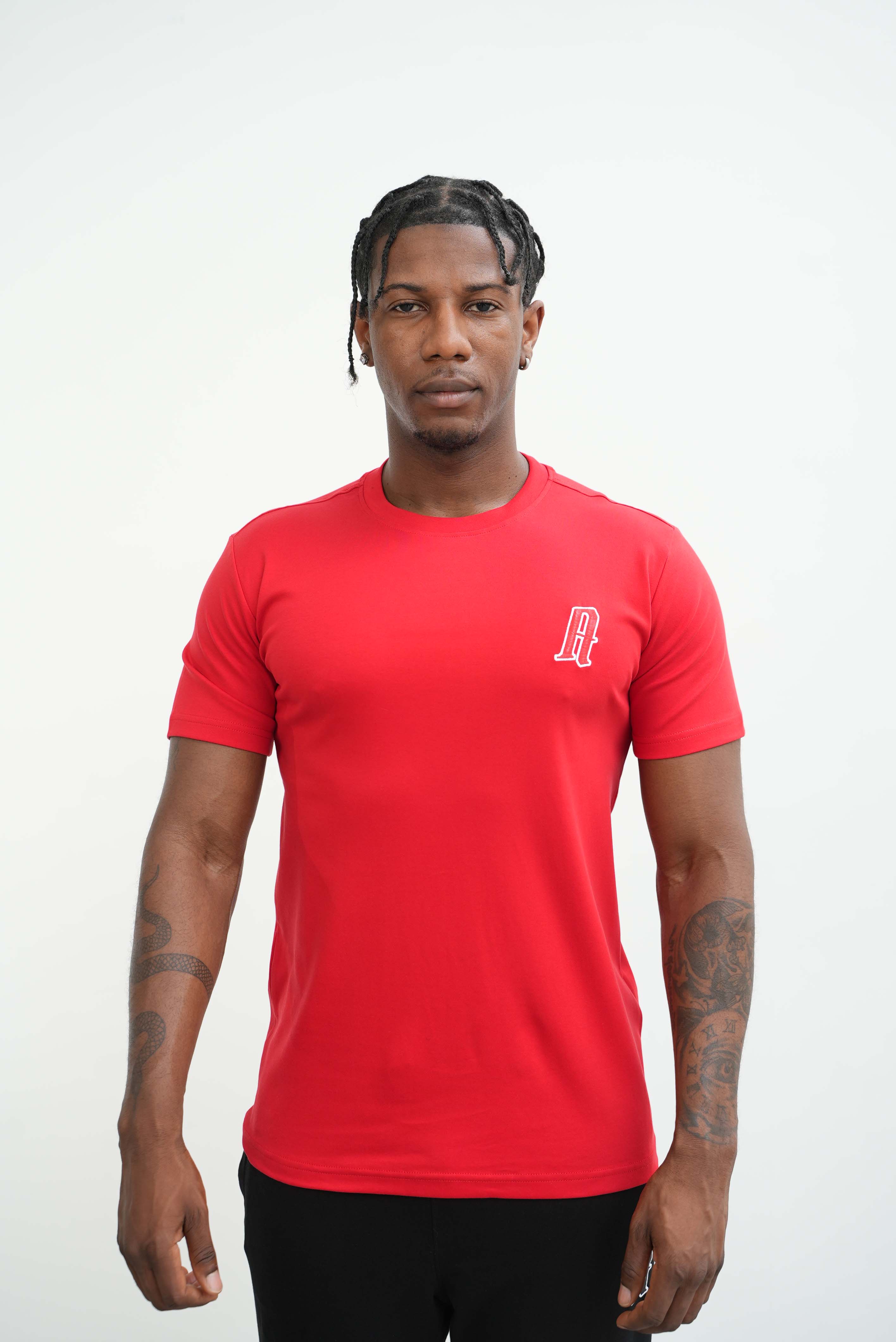 Amico embroidery luxury Tee Red