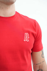 Amico embroidery luxury Tee Red