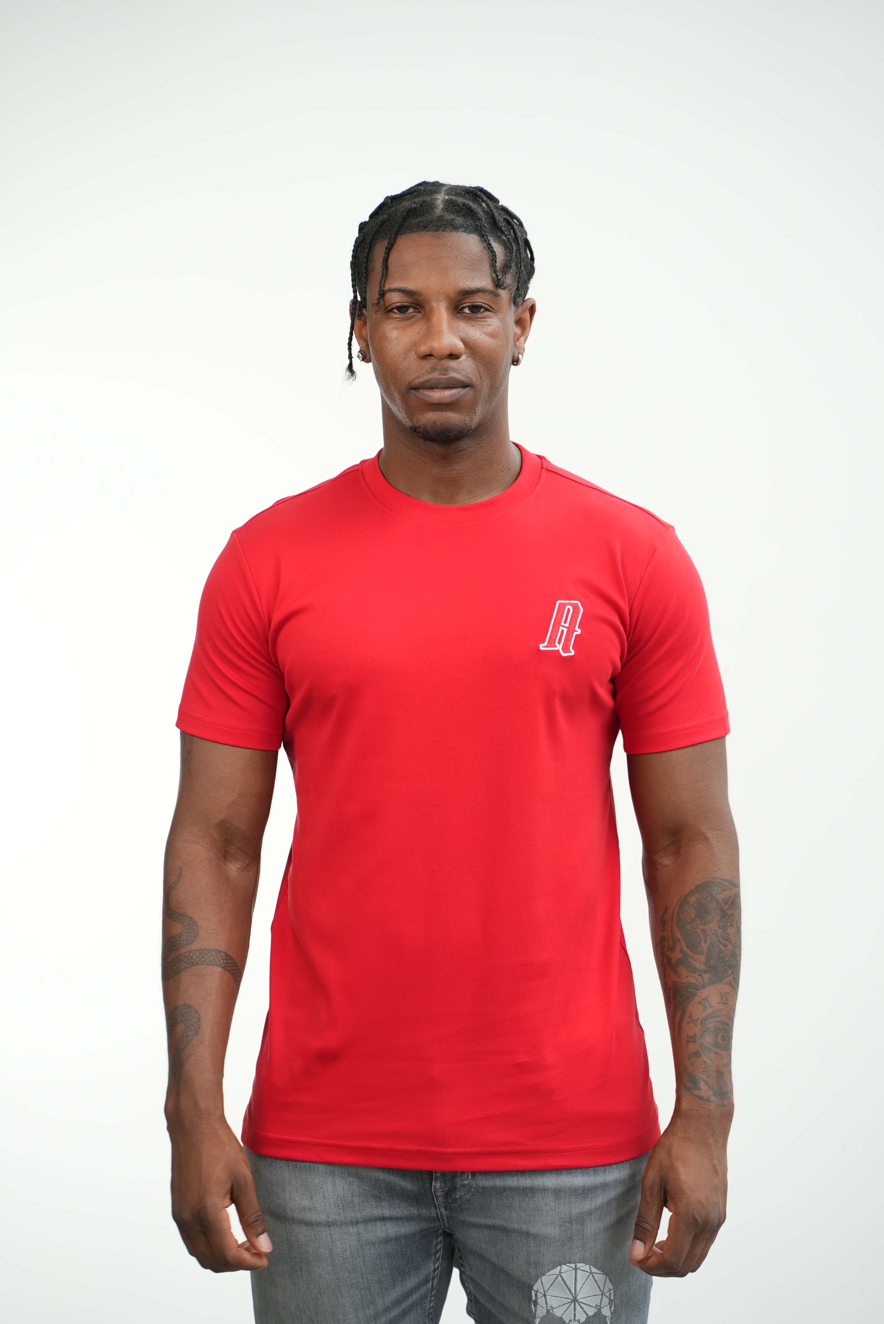 Amico embroidery luxury Tee Red