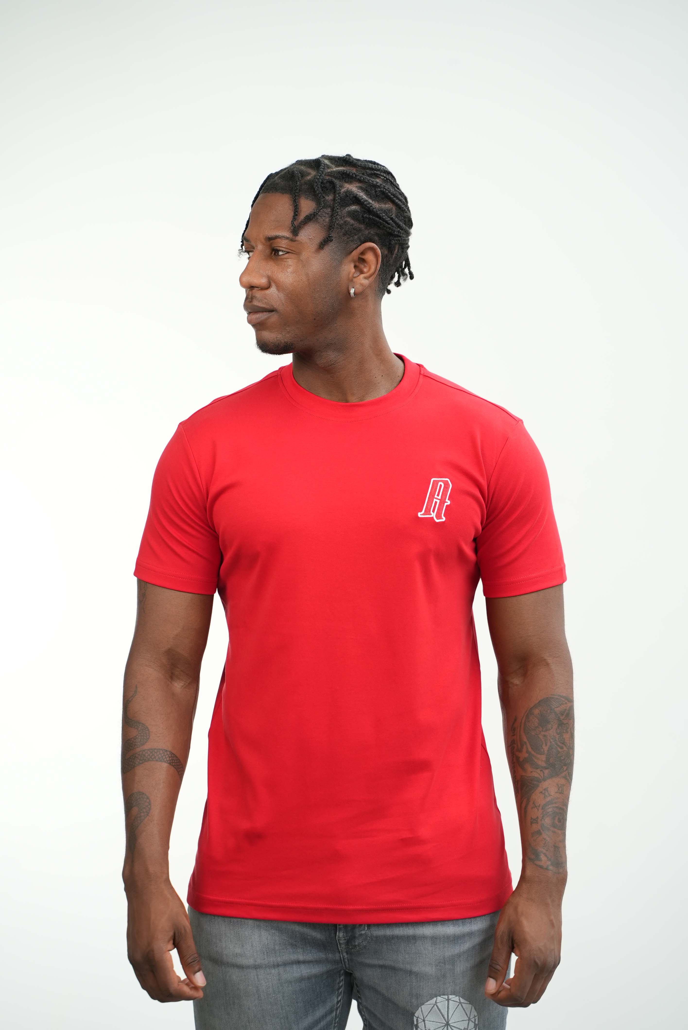 Amico embroidery luxury Tee Red