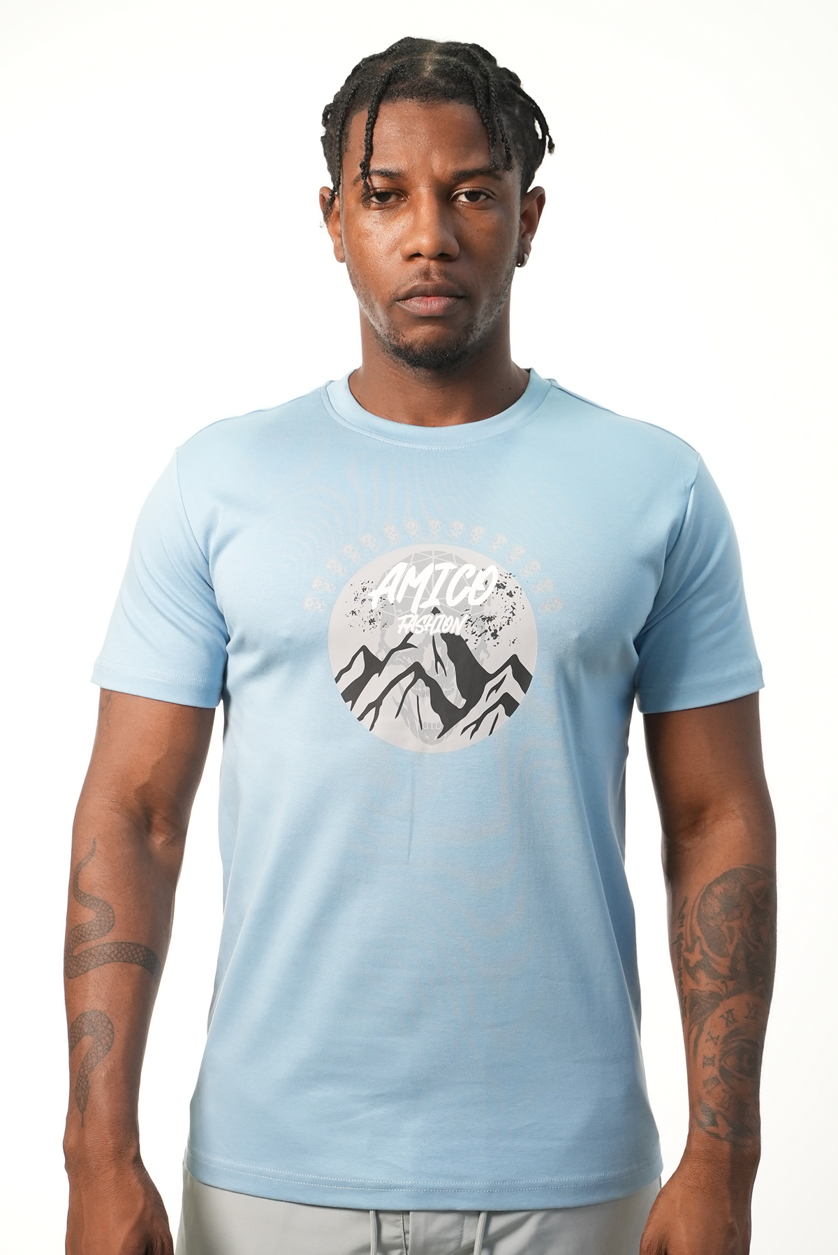 Men's Sky Blue Mountains T-Shirt