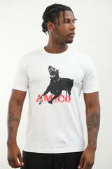 White Amico Dog T-Shirt