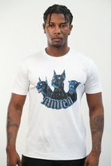 Men's White Amico Doberman T-Shirt