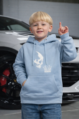 Amico Jr Skull & Crown Light Blue Hoodie