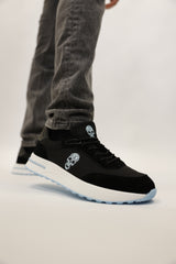 Embroidered Pawn Jeans - Light Grey