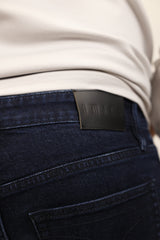 Embroidered Pawn Jeans - Dark Blue