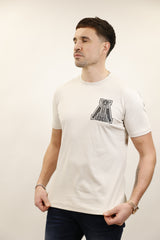 "A" Letter Pawn Tee White
