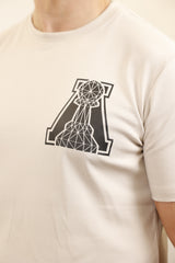 "A" Letter Pawn Tee White