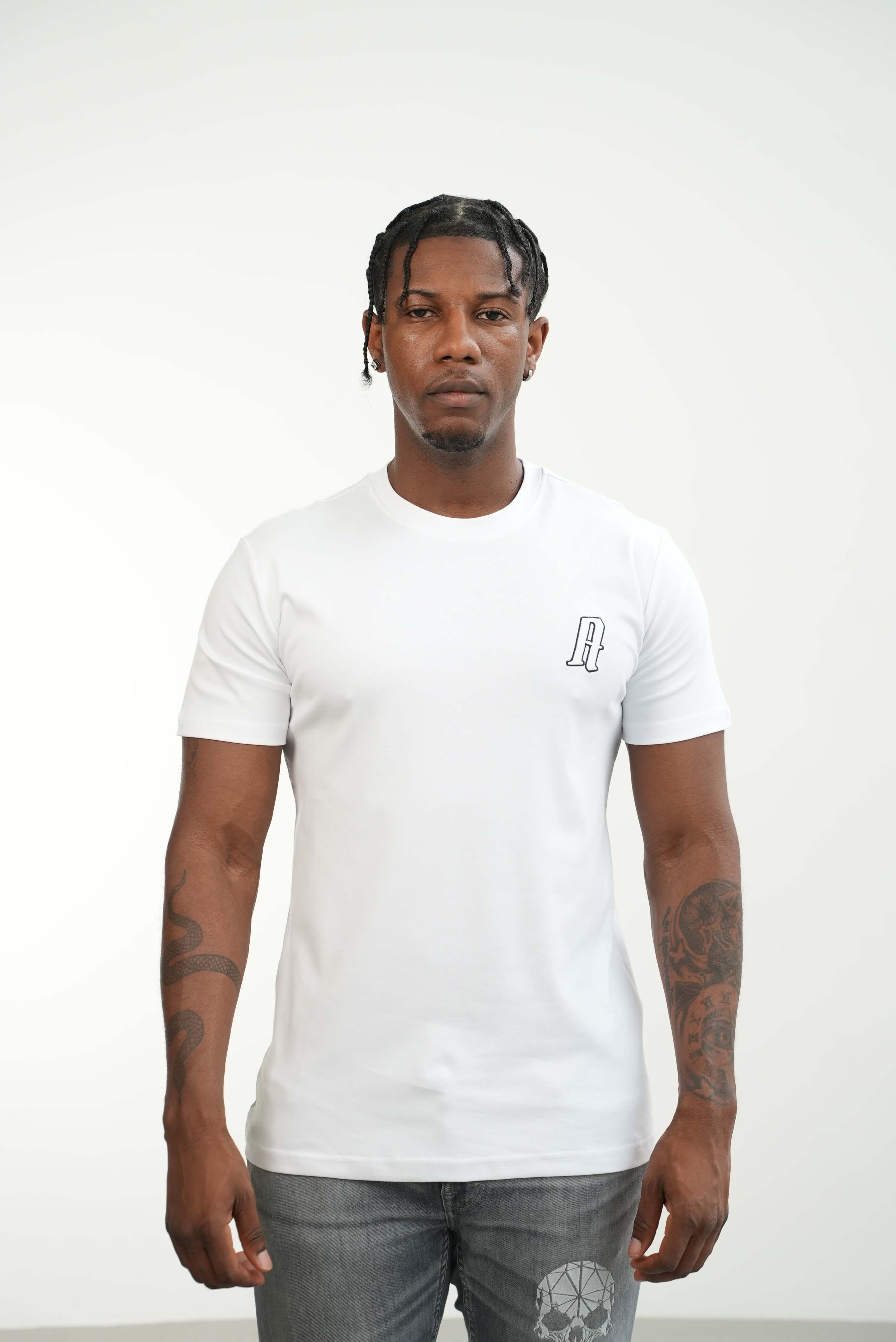 Amico embroidery luxury Tee White