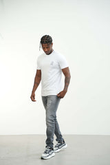 Amico embroidery luxury Tee White