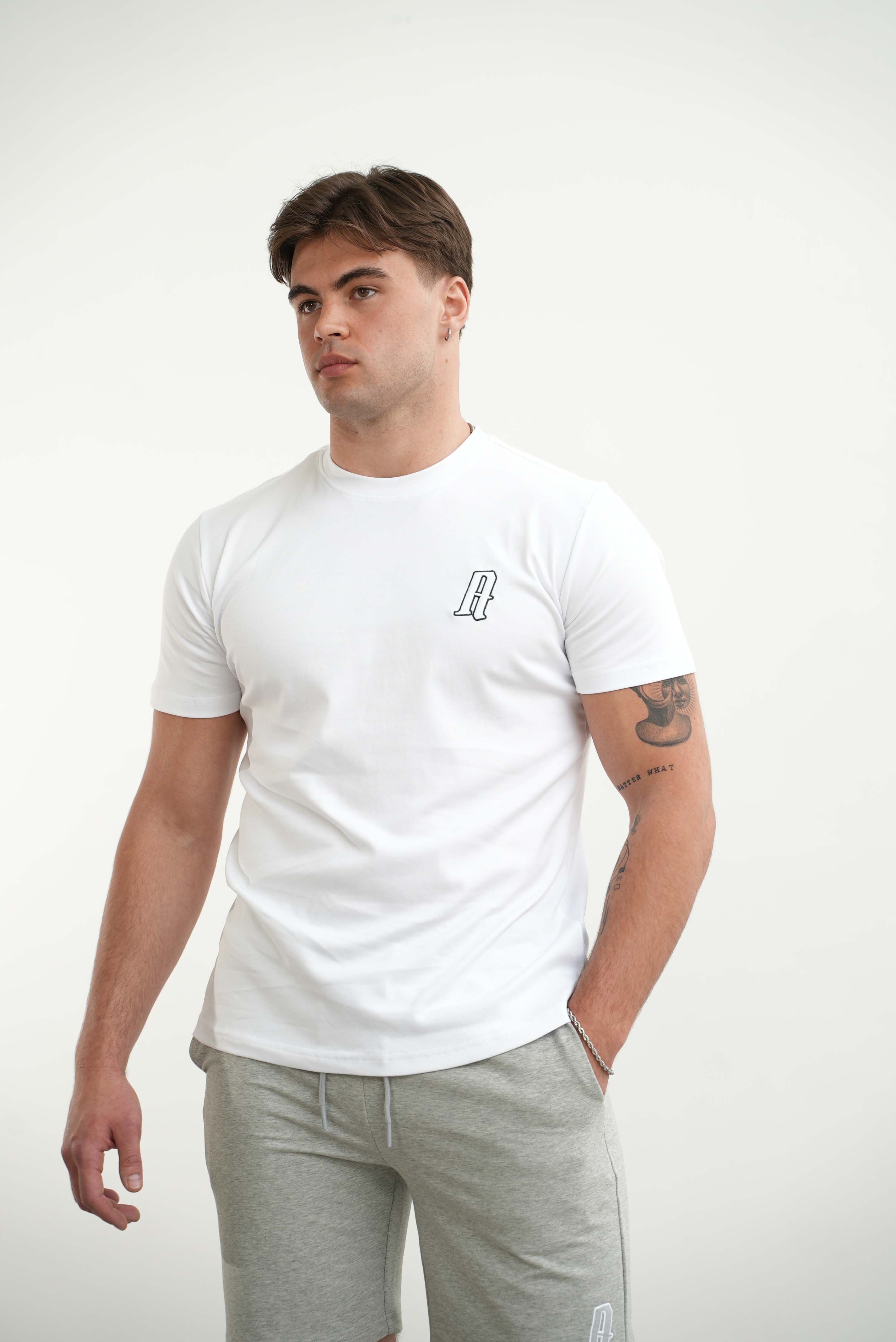 Amico embroidery luxury Tee White